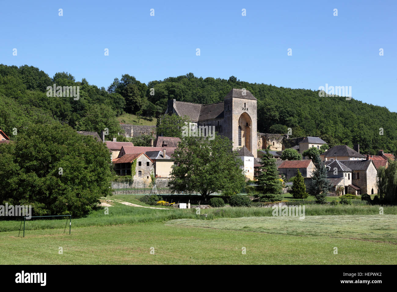 Saint-Amand-de-Coly, Dordogne, Francia Foto Stock