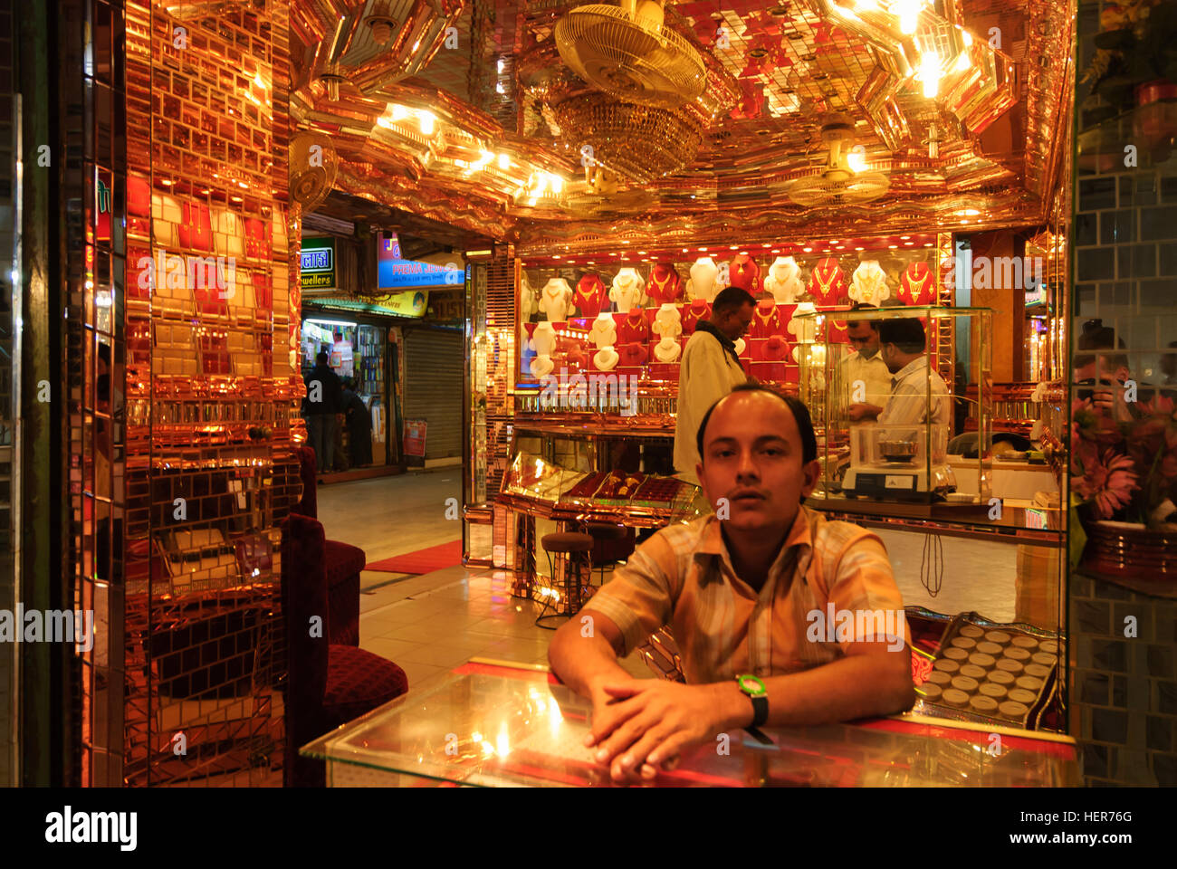 Chittagong: Centro commerciale Nuovo Mercato, Jewelery concessionario, Chittagong Division, Bangladesh Foto Stock