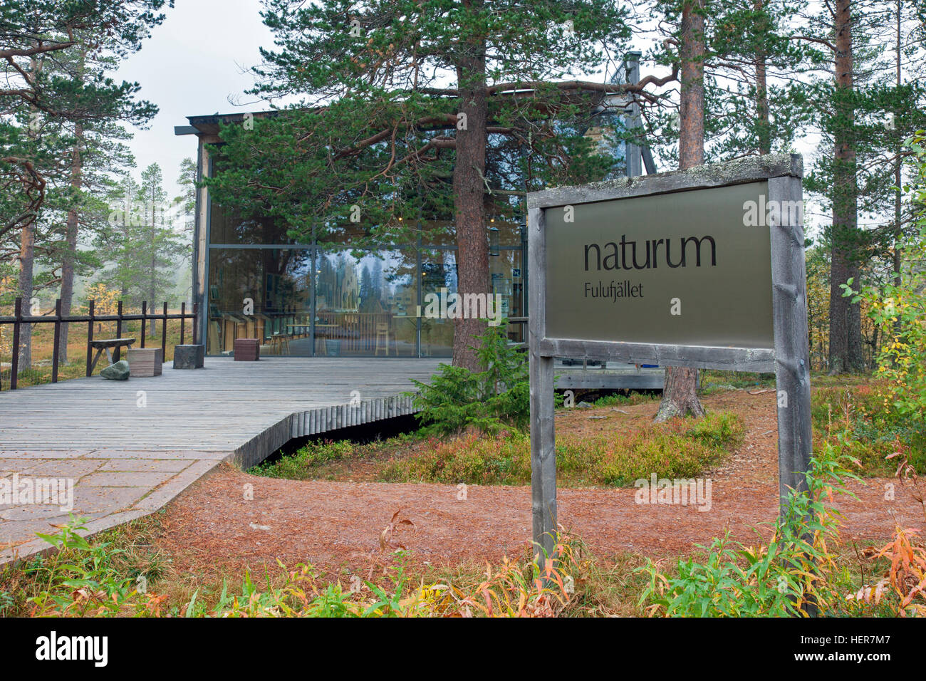 Centro visitatori di Fulufjället National Park, Älvdalen, Dalarna, Svezia Foto Stock