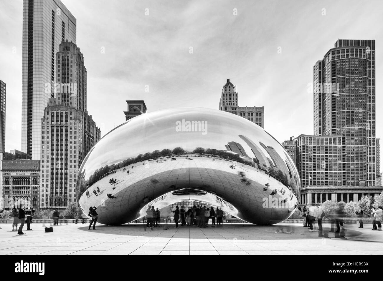 Cloud Gate, il grande fagiolo, Chicago Foto Stock