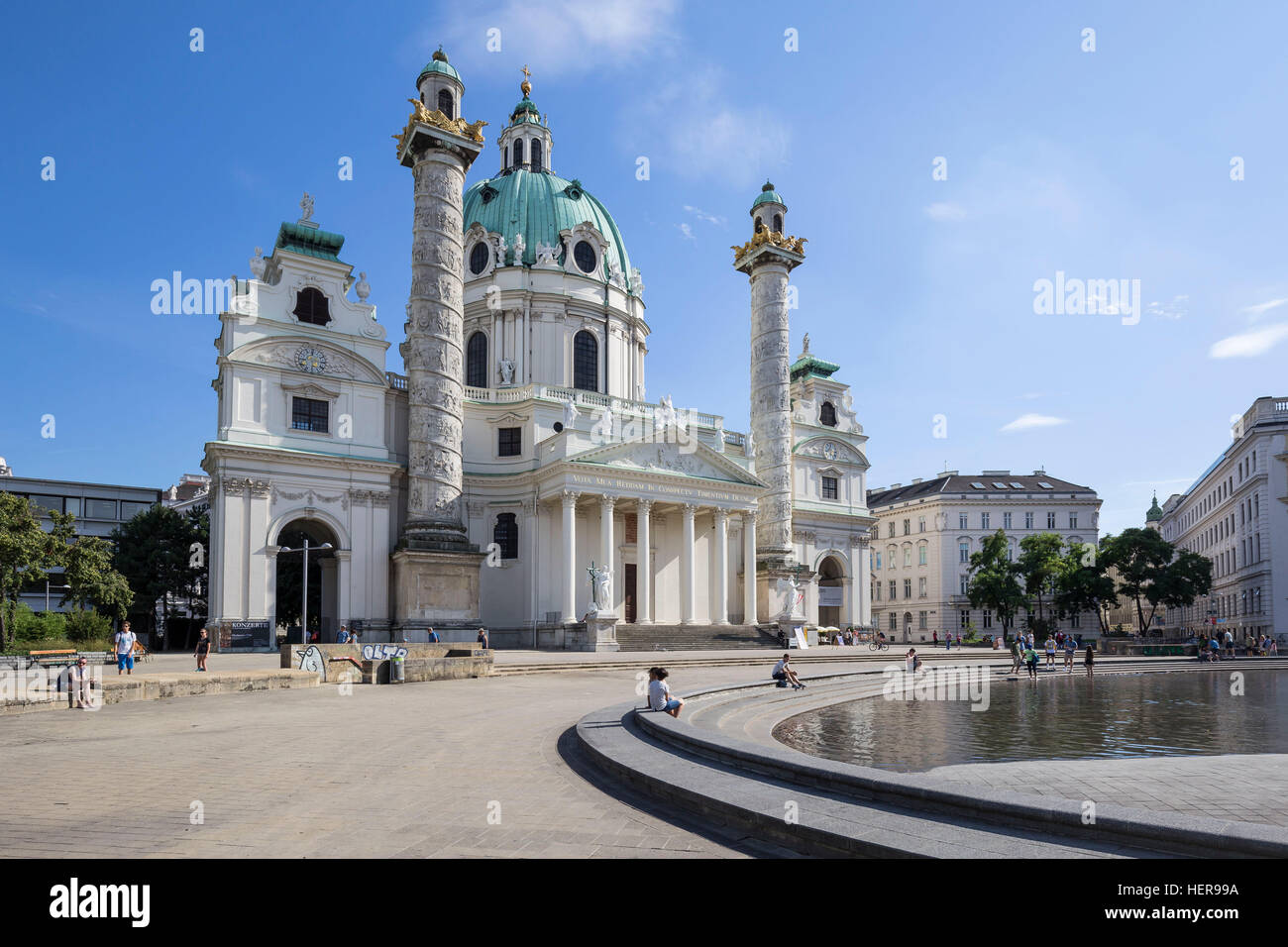 Karlskirche, Wien Österreich, Europa Foto Stock