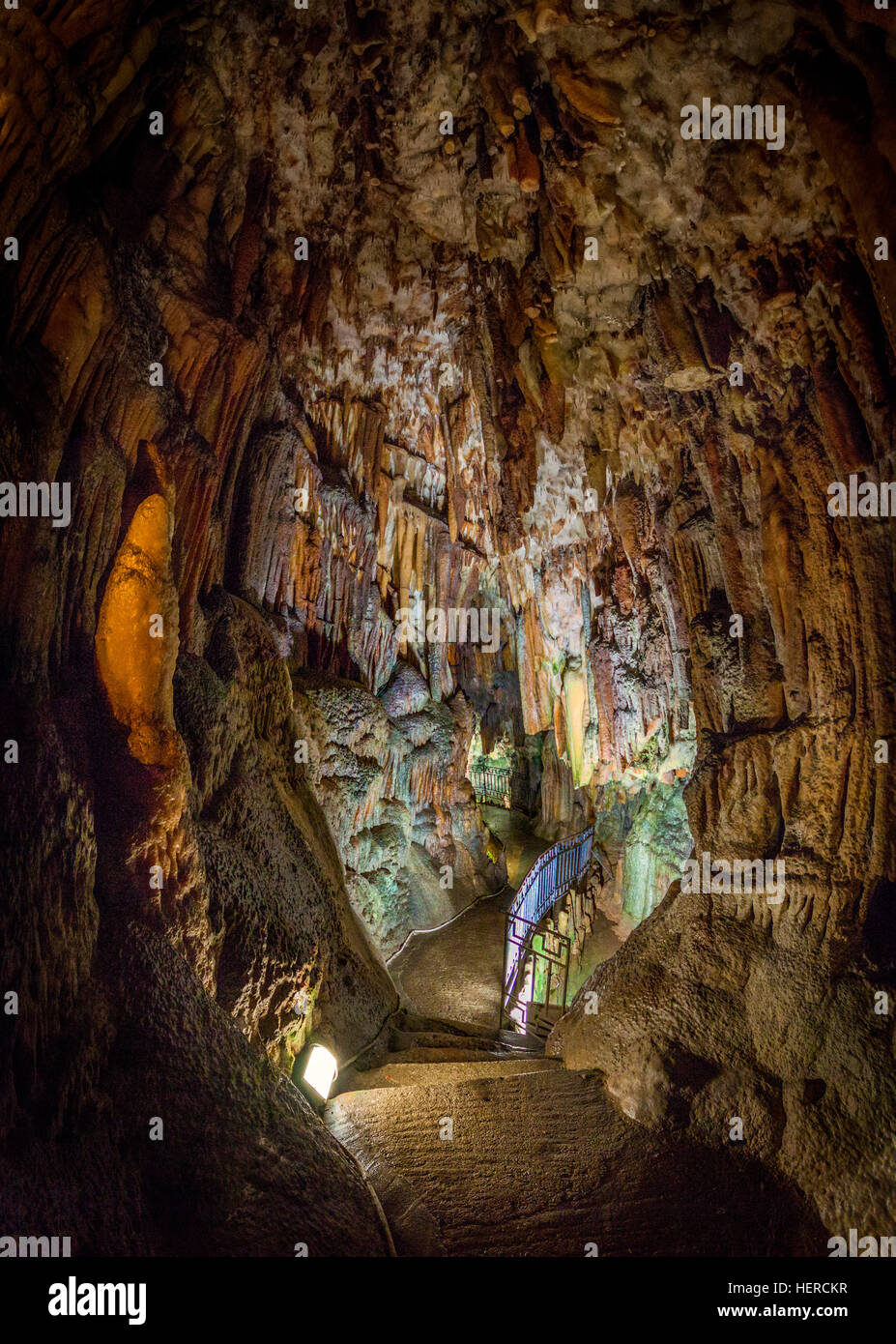 All'interno di una caverna in Cefalonia, Grecia Foto Stock