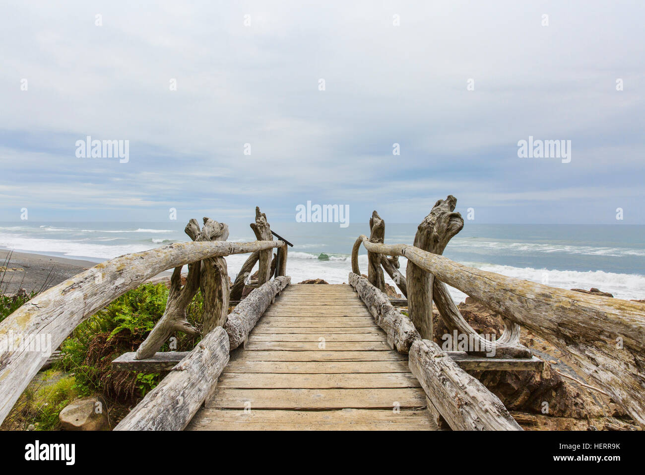 Spiaggia Quattro, Kalaloch, il Parco Nazionale di Olympic. Spiagge in Kalaloch area del Parco Nazionale di Olympic, identificati dai numeri di trail, sono remoti e selvaggi. Foto Stock