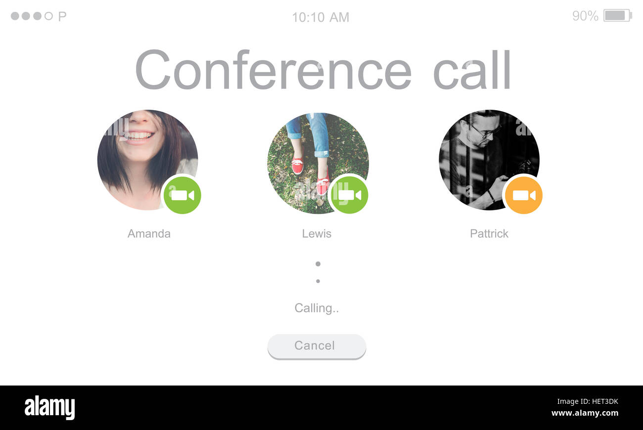 Chiamata in conferenza in rete il concetto di comunicazione Foto Stock