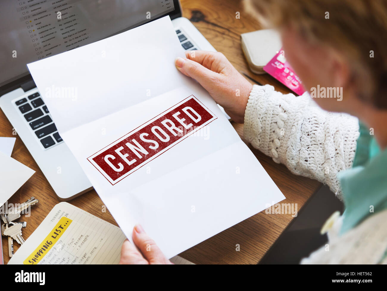 Vietato ritardata negato annullato timbro etichetta del concetto di marchio Foto Stock