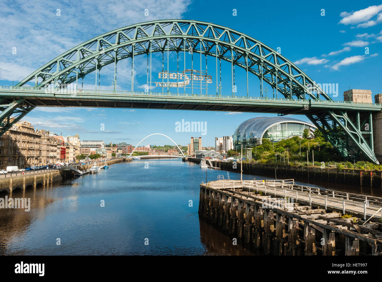 Il Tyne Bridge di Newcastle Upon Tyne Inghilterra Foto Stock