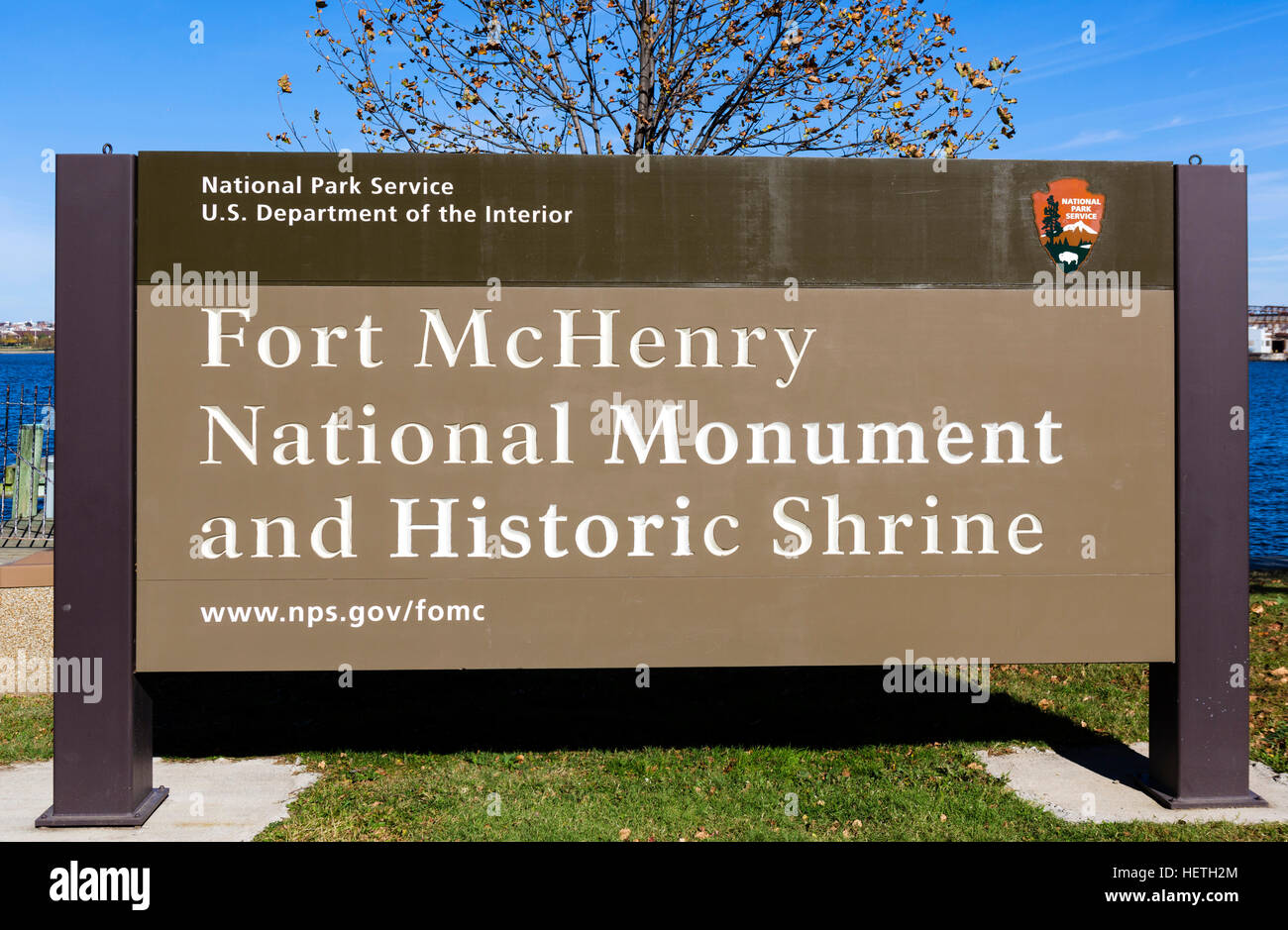 Fort McHenry National Monument, Baltimore, Maryland, Stati Uniti d'America Foto Stock