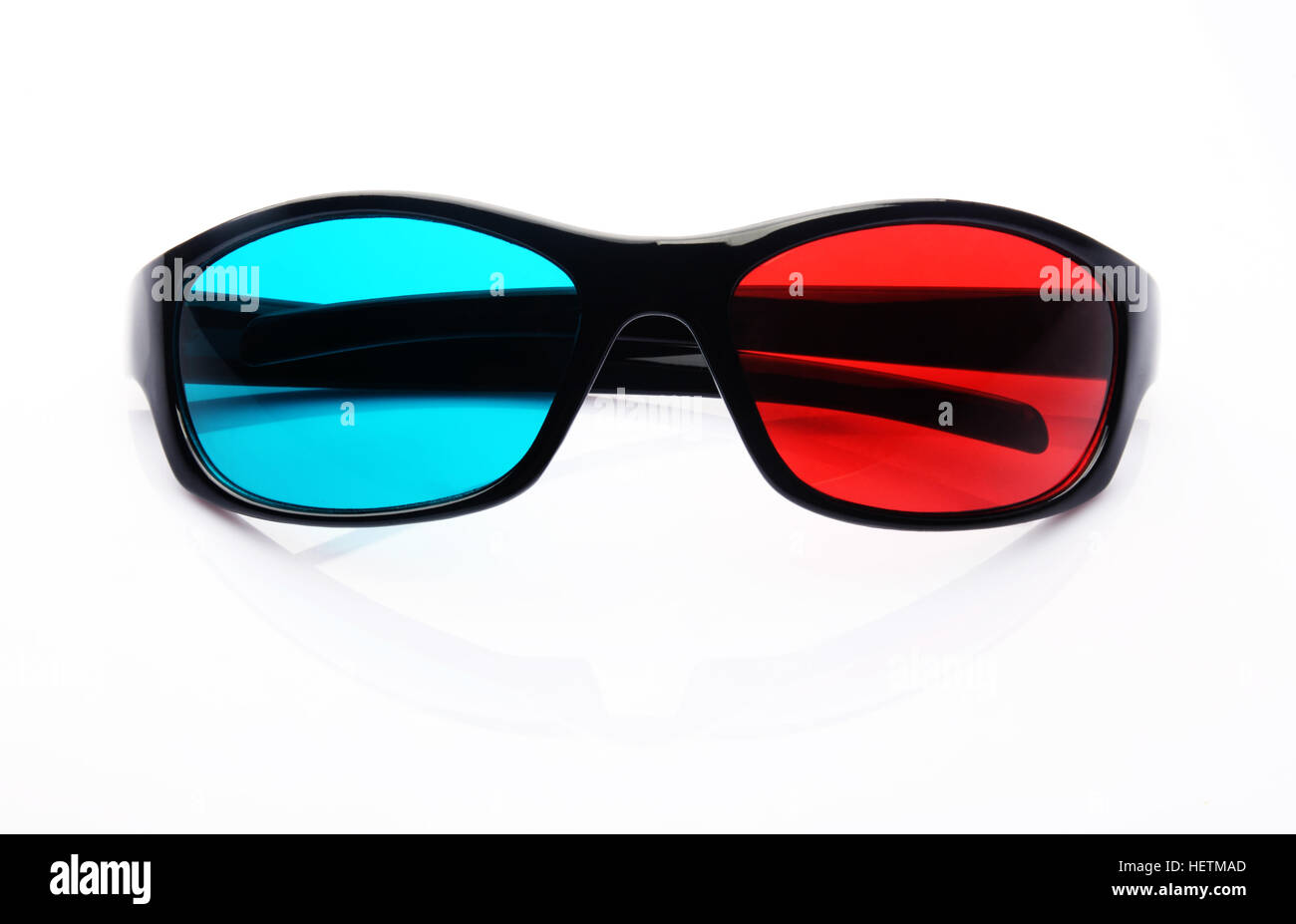 Occhiali 3d isolato su bianco Foto Stock