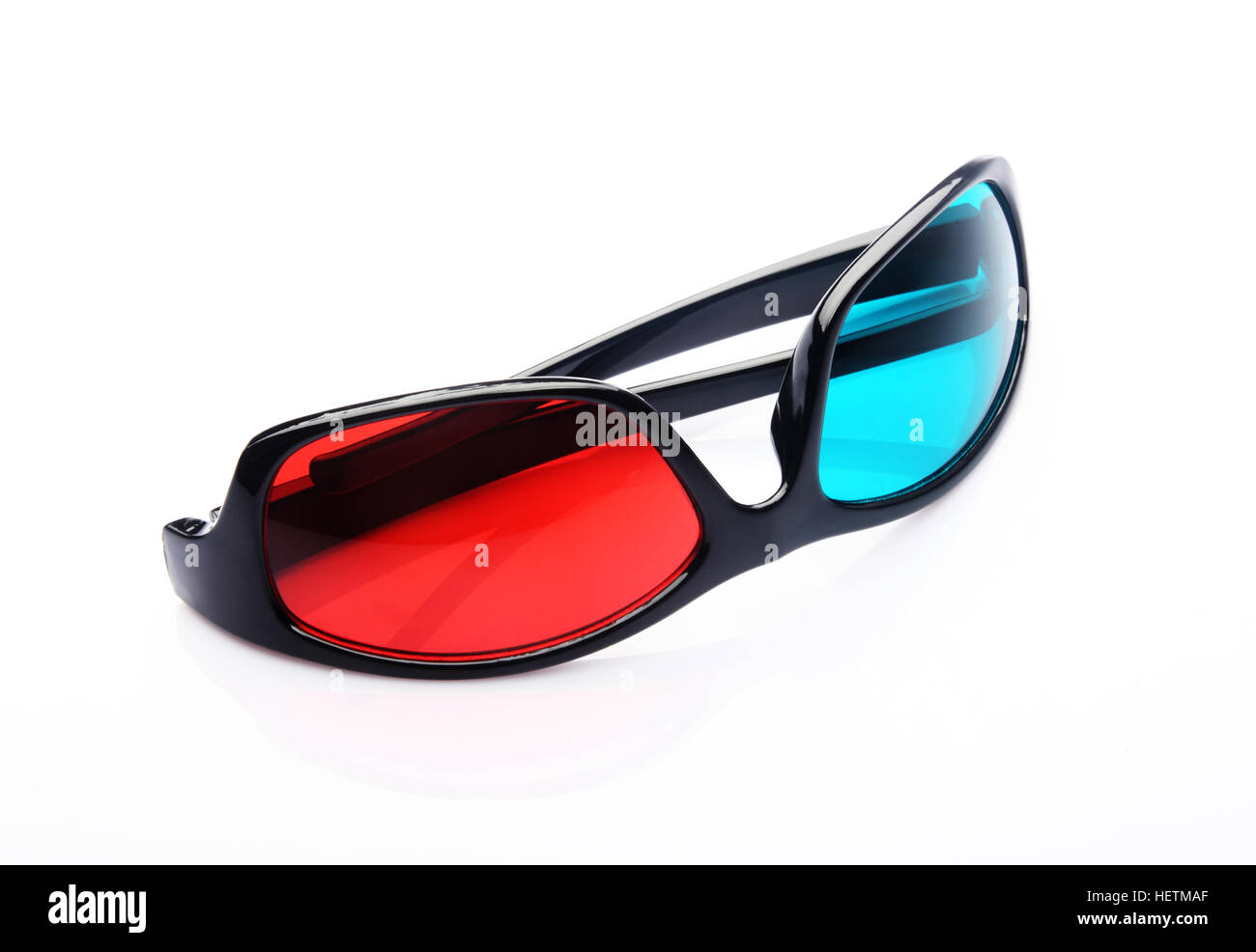 Occhiali 3d isolato su bianco Foto Stock