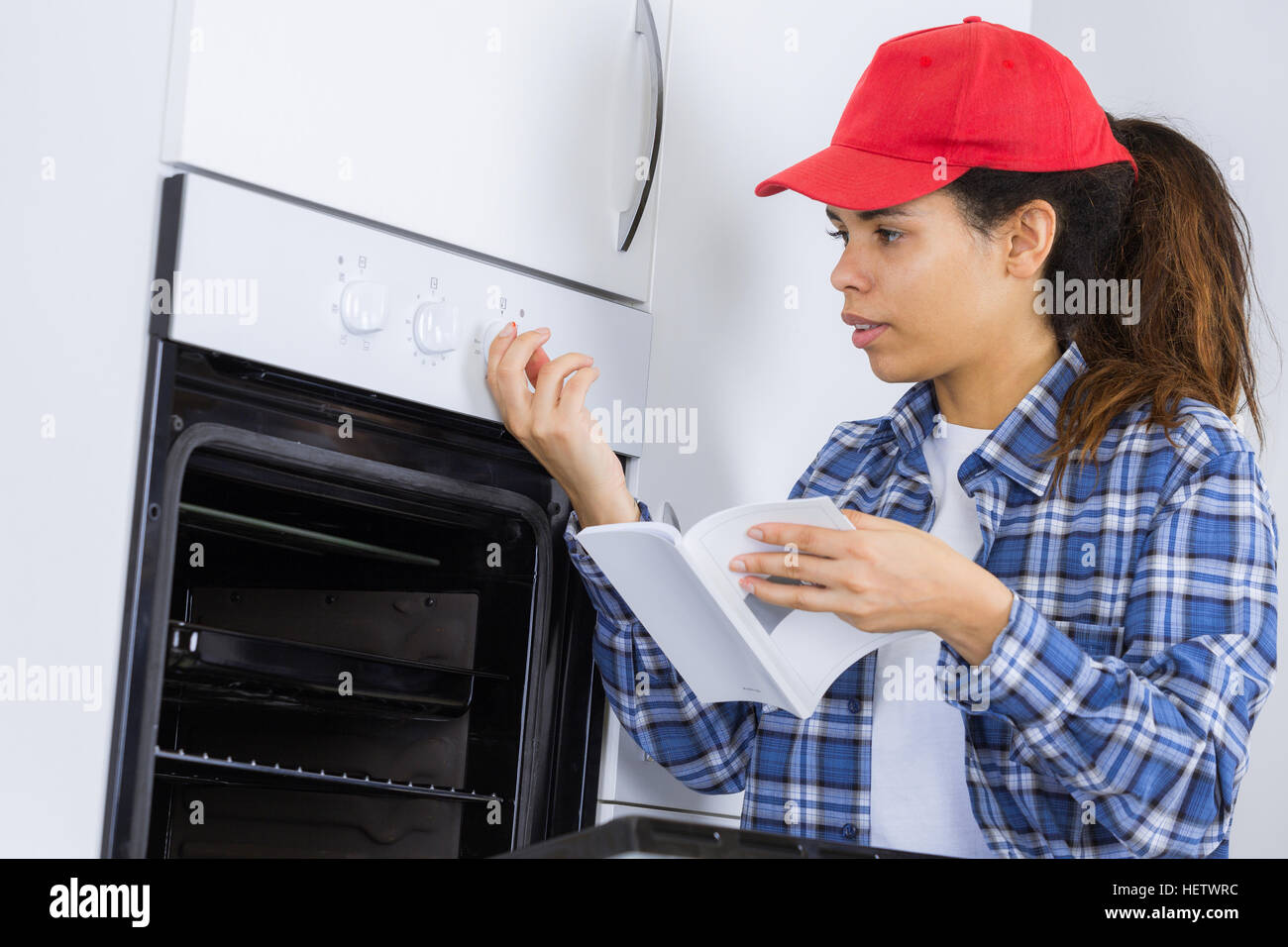 Controllo del forno Foto Stock