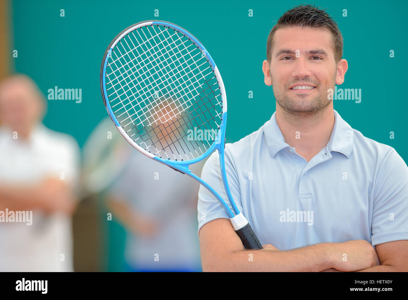 Ritratto di giocatore di tennis Foto Stock