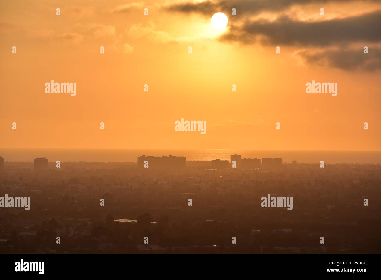 Baldwin Hills si affacciano al tramonto - Questa foto è stata scattata a Baldwin Hills Scenic si affacciano a Los Angeles in California Foto Stock