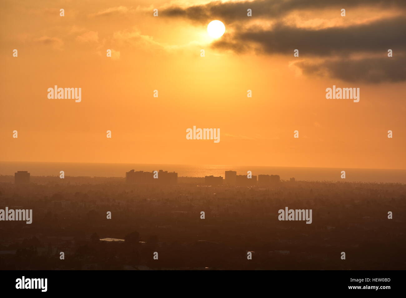 Baldwin Hills si affacciano al tramonto - Questa foto è stata scattata a Baldwin Hills Scenic si affacciano a Los Angeles in California Foto Stock