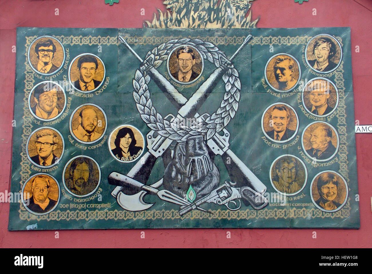 Belfast cade Rd murale repubblicano- Amcomri resistenza St Foto Stock