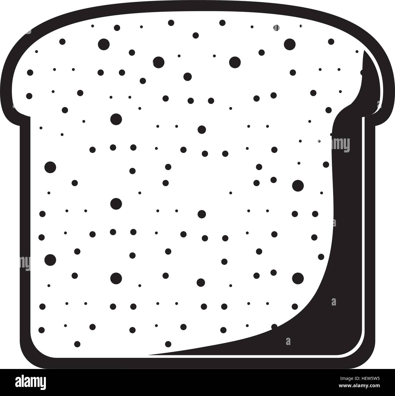 Isolate il pane tostato design Illustrazione Vettoriale