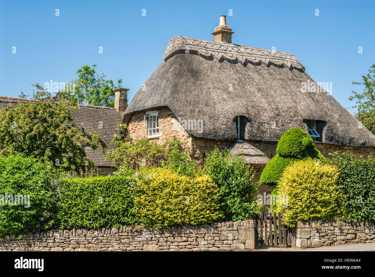 Tipica casa Cotsworld a Chipping Campden. Chipping Campden è una piccola città mercato entro il Cotswold district of Gloucestershire, Inghilterra. Foto Stock