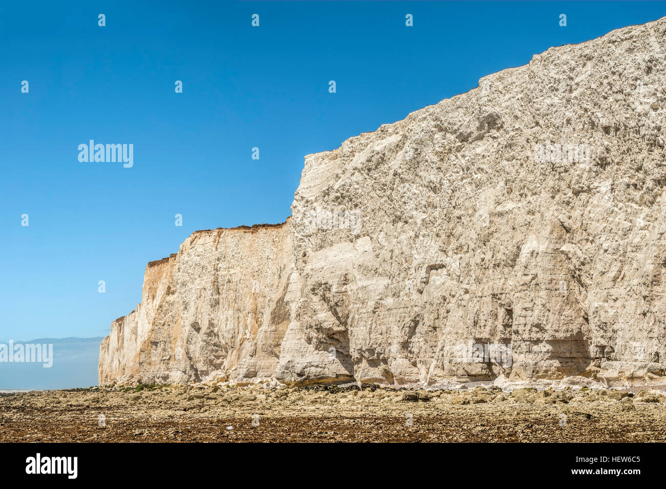 Formazione di sette sorelle Cliff vicino a Eastbourne, East Sussex, Inghilterra del sud. Foto Stock