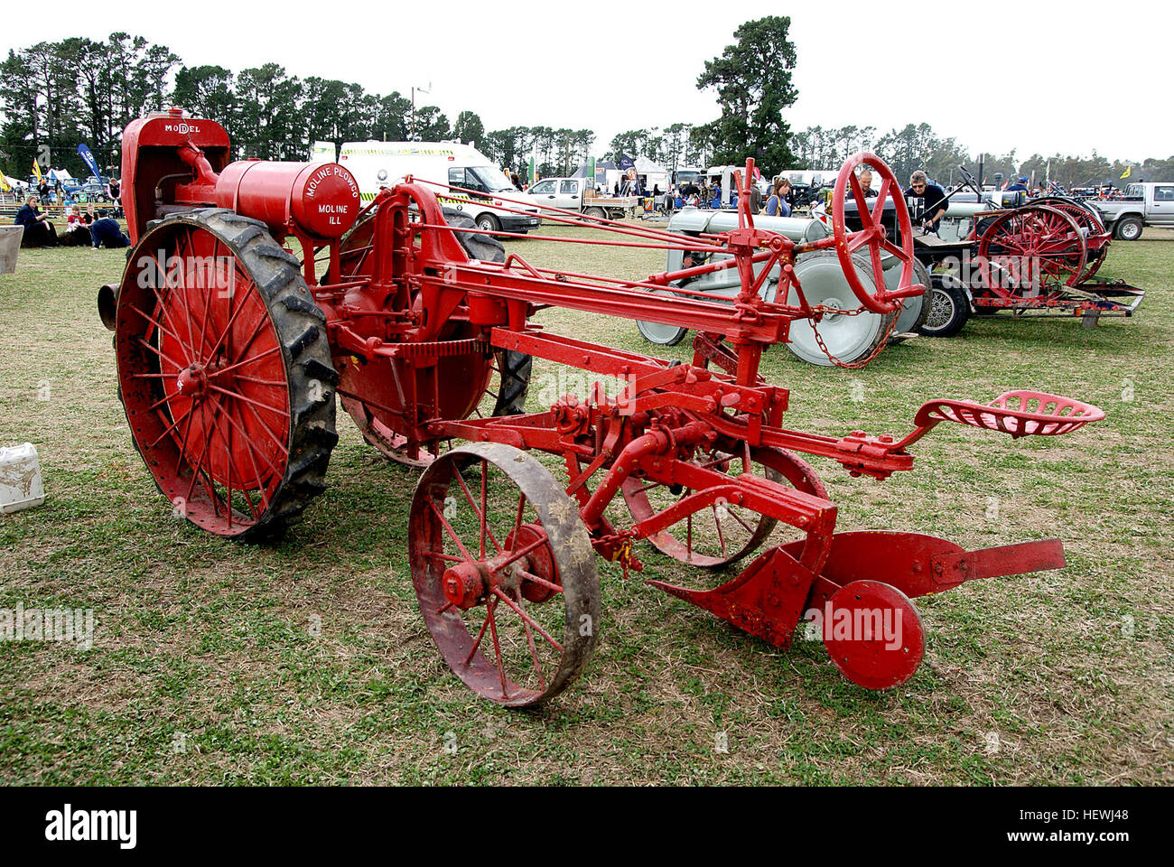 La Moline Plow Company, con sede a Moline, Illinois, era un attore chiave nella produzione di attrezzature agricole a partire dagli anni '1870 Produceva aratri trainati da cavalli e vari attrezzi agricoli, contribuendo alla crescita dell'agricoltura americana. Foto Stock