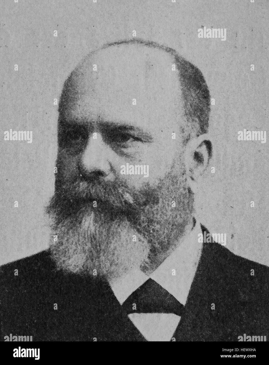 Franz Hernsheim, nato 1845, pioniere della colonizzazione tedesco nel Mare del Sud, Consul, fondatore di Robertson & Hernsheim, immagine dal 1895, digitale migliorata Foto Stock