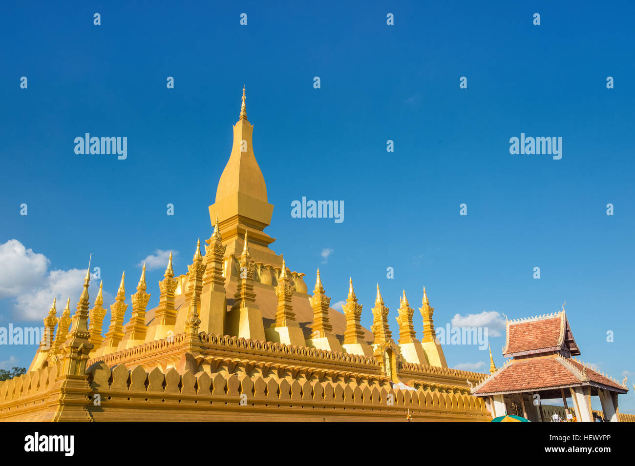 Vientiane, That Luang Stupa Foto Stock