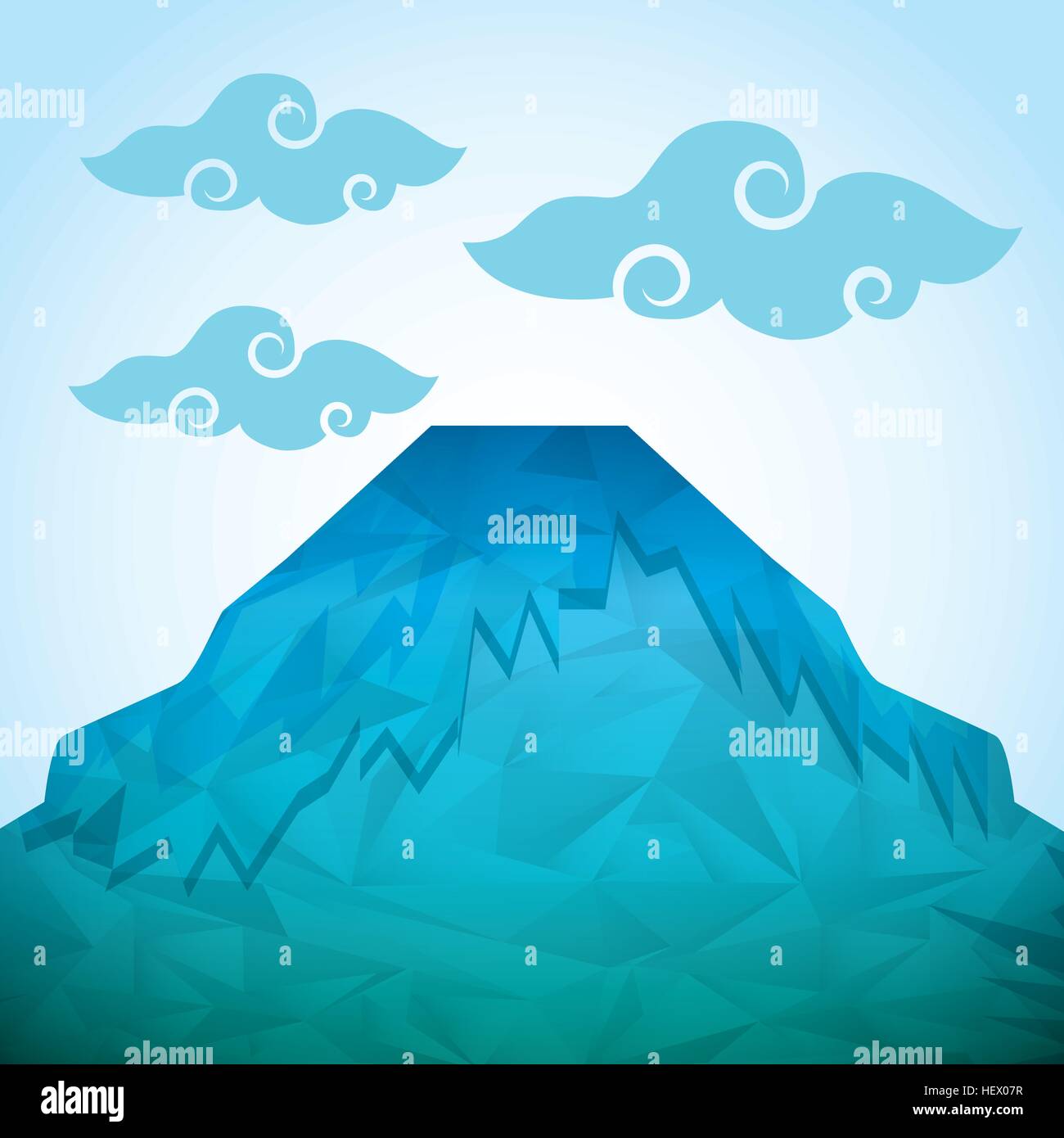 Icona Di Montagna Colorato E Disegno Astratto Illustrazione Vettoriale Immagine E Vettoriale Alamy