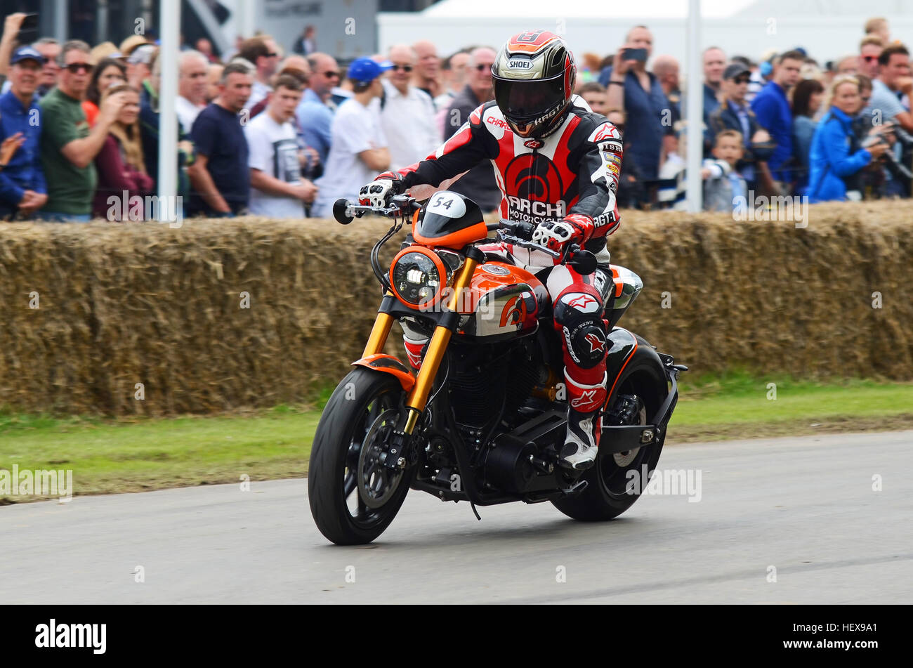 Arch KRGT-1 corse di moto su per la collina e salire al 2016 Goodwood Festival della velocità Foto Stock