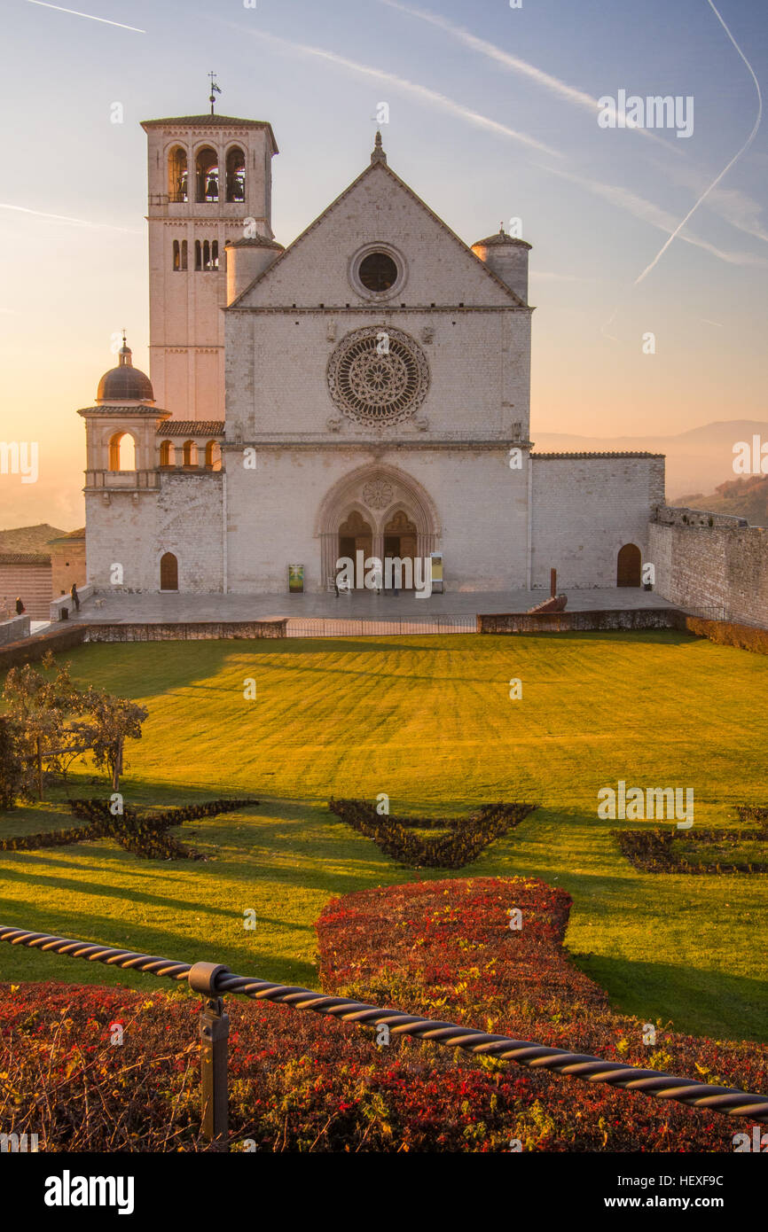 Basilica di San Francesco, Assisi, Perugia provincia, regione Umbria, Italia. Foto Stock