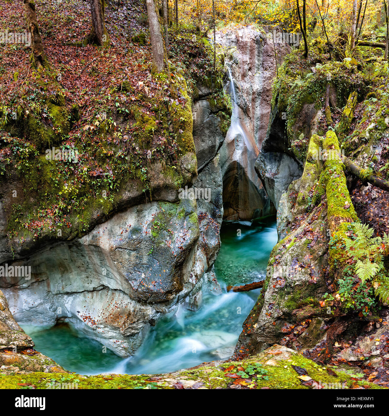 Austria, Tennegau, Taugl river a Strubklamm gorge Foto Stock