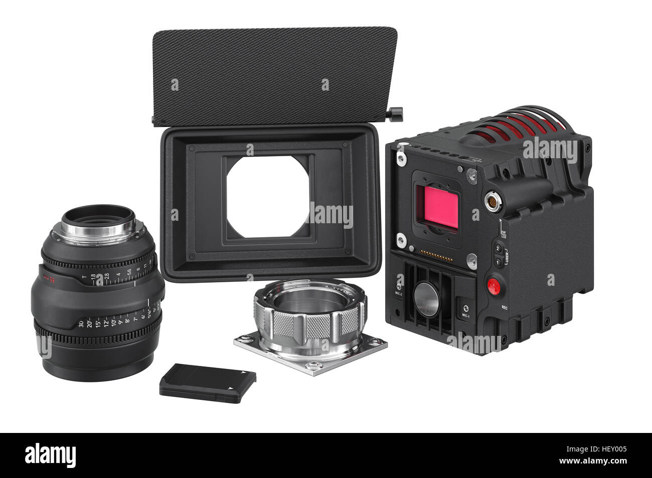 Fotocamera digitale video electronics dispositivo. Il rendering 3D Foto Stock