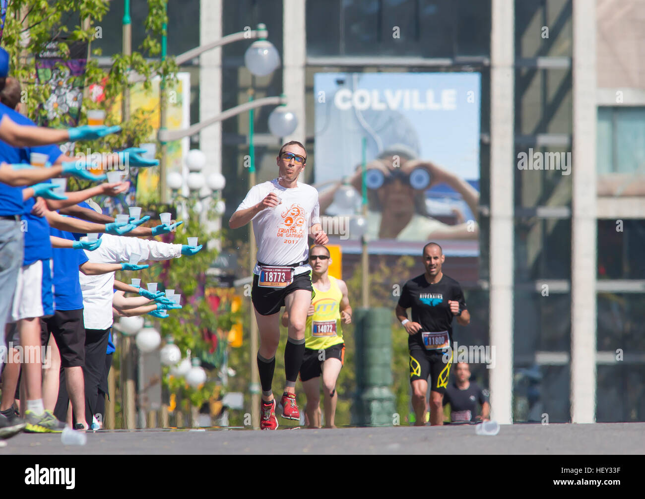 (Ottawa, Canada---25 maggio 2015) Phil Russell la mezza maratona durante il Tamarack eseguire Ottawa weekend di gara. Foto Stock