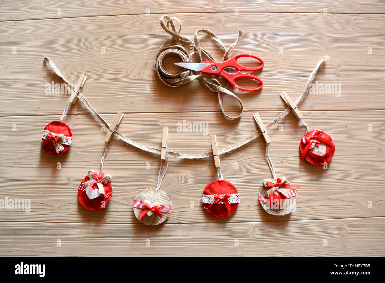 Chabby Natale decorazioni chic Foto Stock