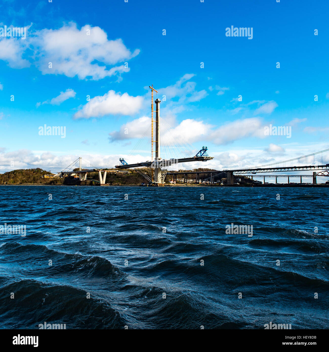 Via di attraversamento di sostituzione - Queensferry Crossing. Foto Stock