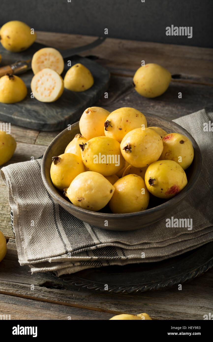 Materie organico giallo frutto guava pronto a mangiare Foto Stock