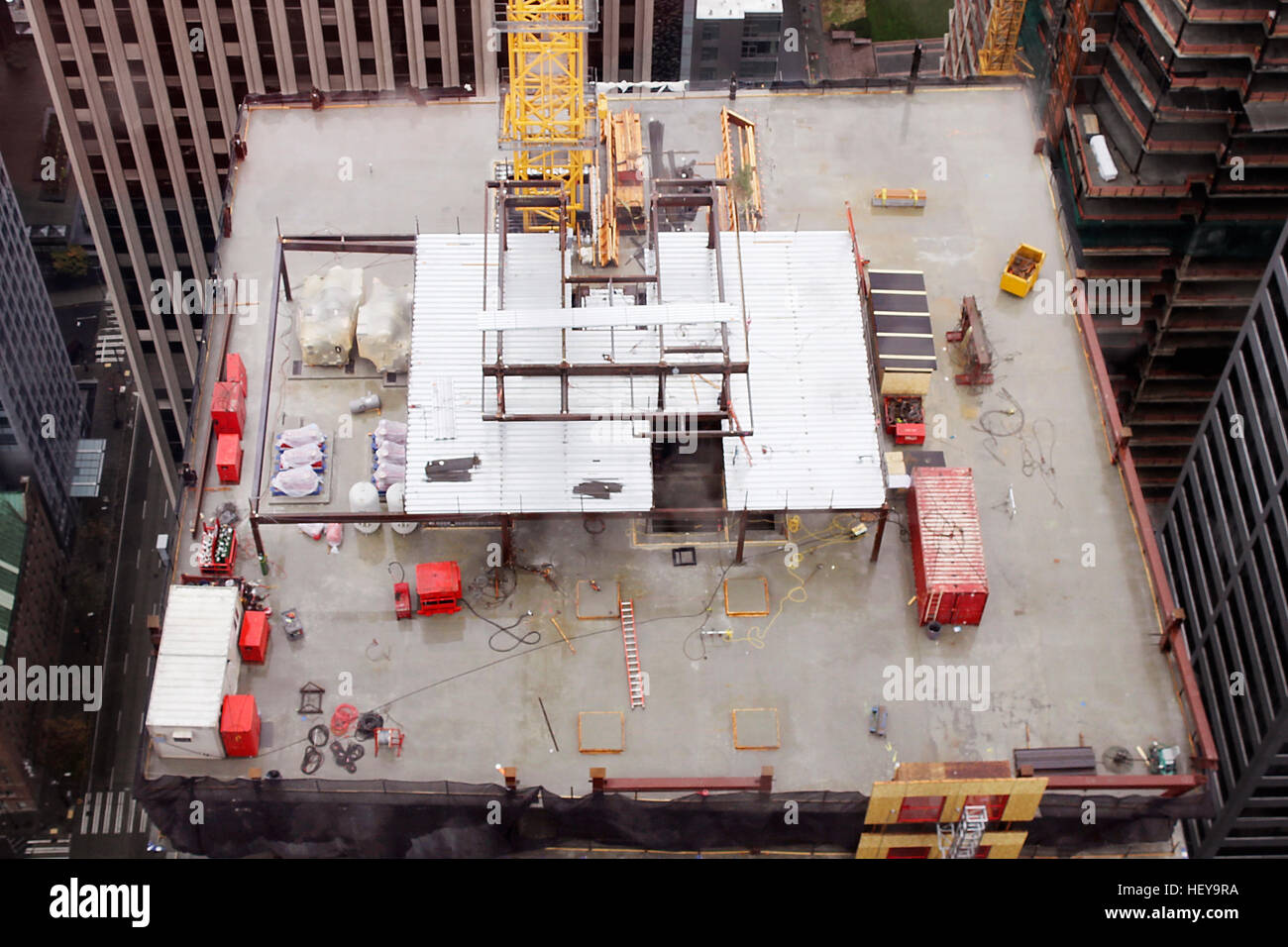 Costruzione al top del cielo del raschiatore. Foto Stock