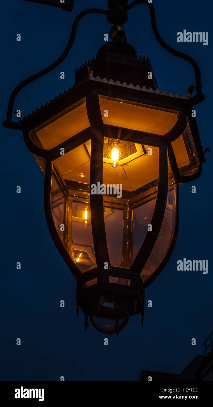 Chiudere il colpo di un lampione/lanterna in Londra Foto Stock