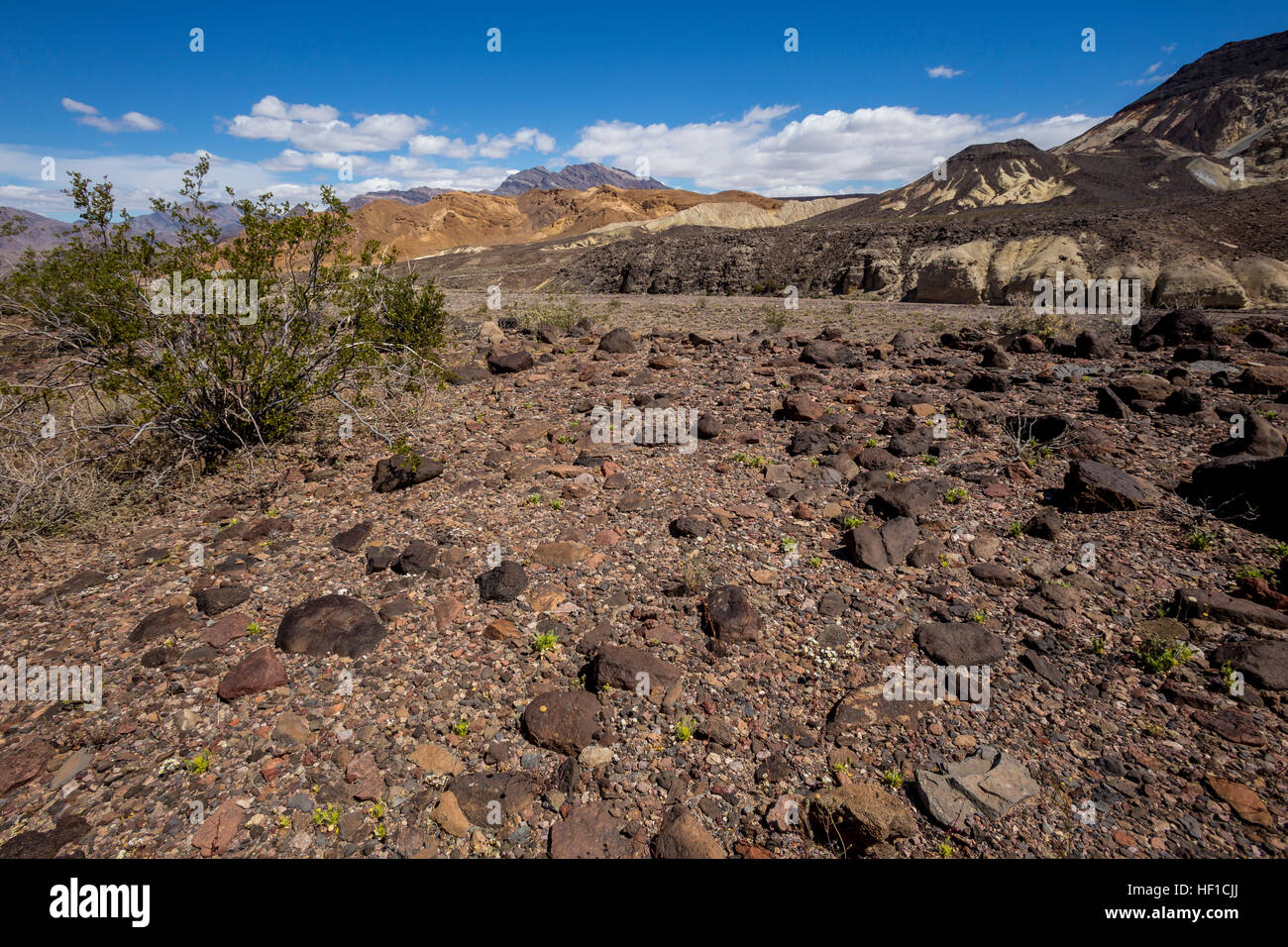 Il paesaggio del deserto, vista dal, dante's view road, il parco nazionale della Valle della Morte, Death Valley, California, Stati Uniti Foto Stock