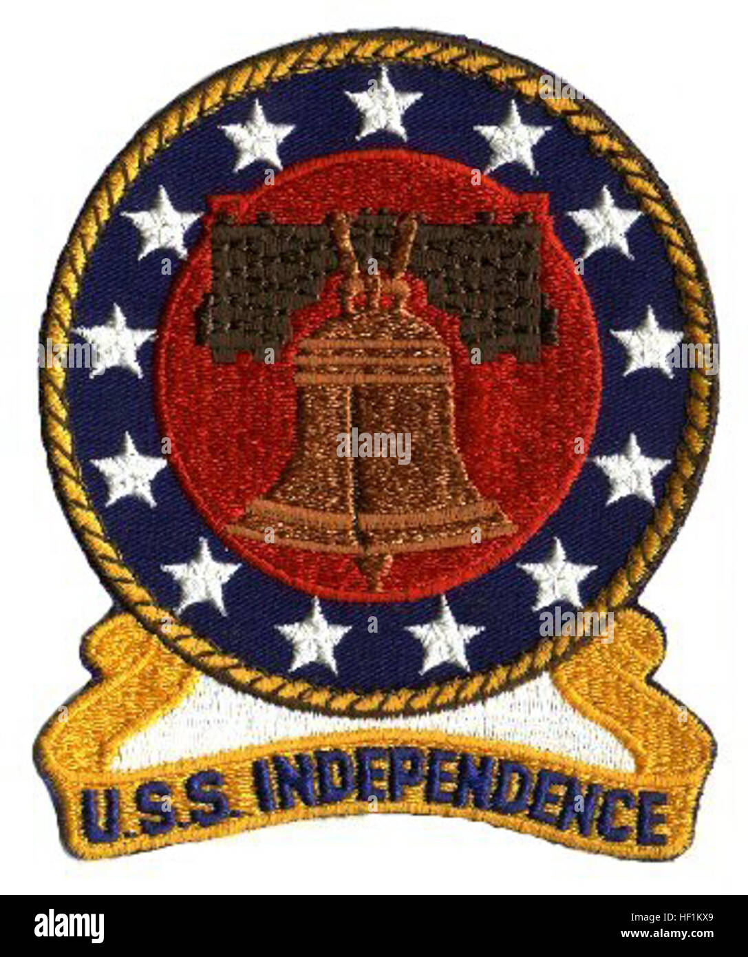 USS Indipendenza (CV-62) Badge Foto Stock
