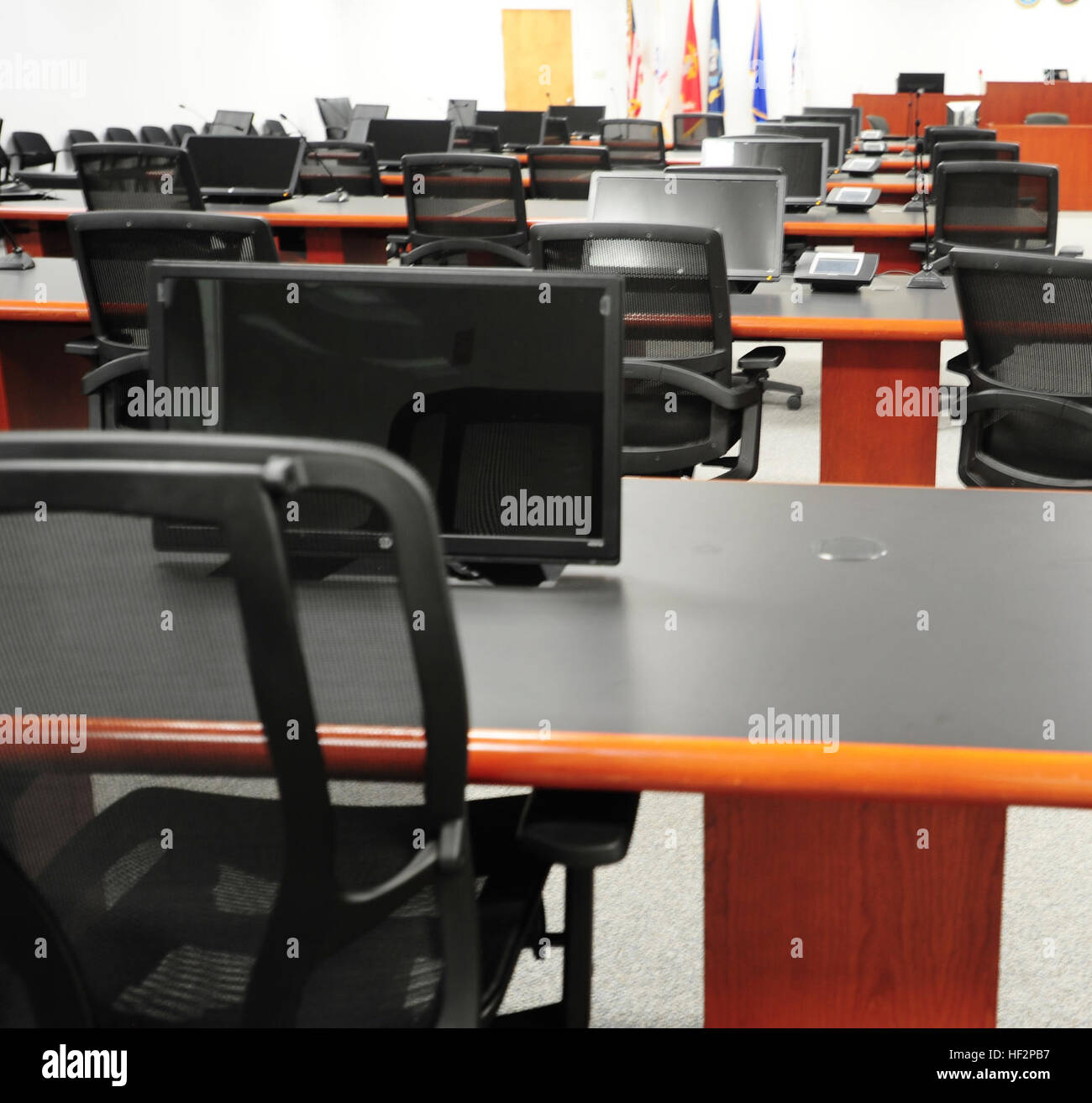 L'Expeditionary Legal Complex a Guantanamo Bay, Cuba, funge da aula di tribunale e struttura legale per procedimenti militari e operativi. Foto Stock