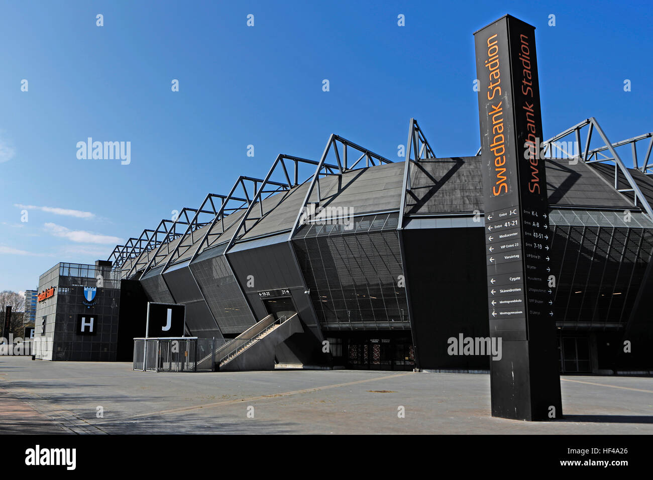 MALMO, Svezia - 01 May 2015, Malmo FF è un professional football club, basato su Swedbank Stadion a Malmo Foto Stock