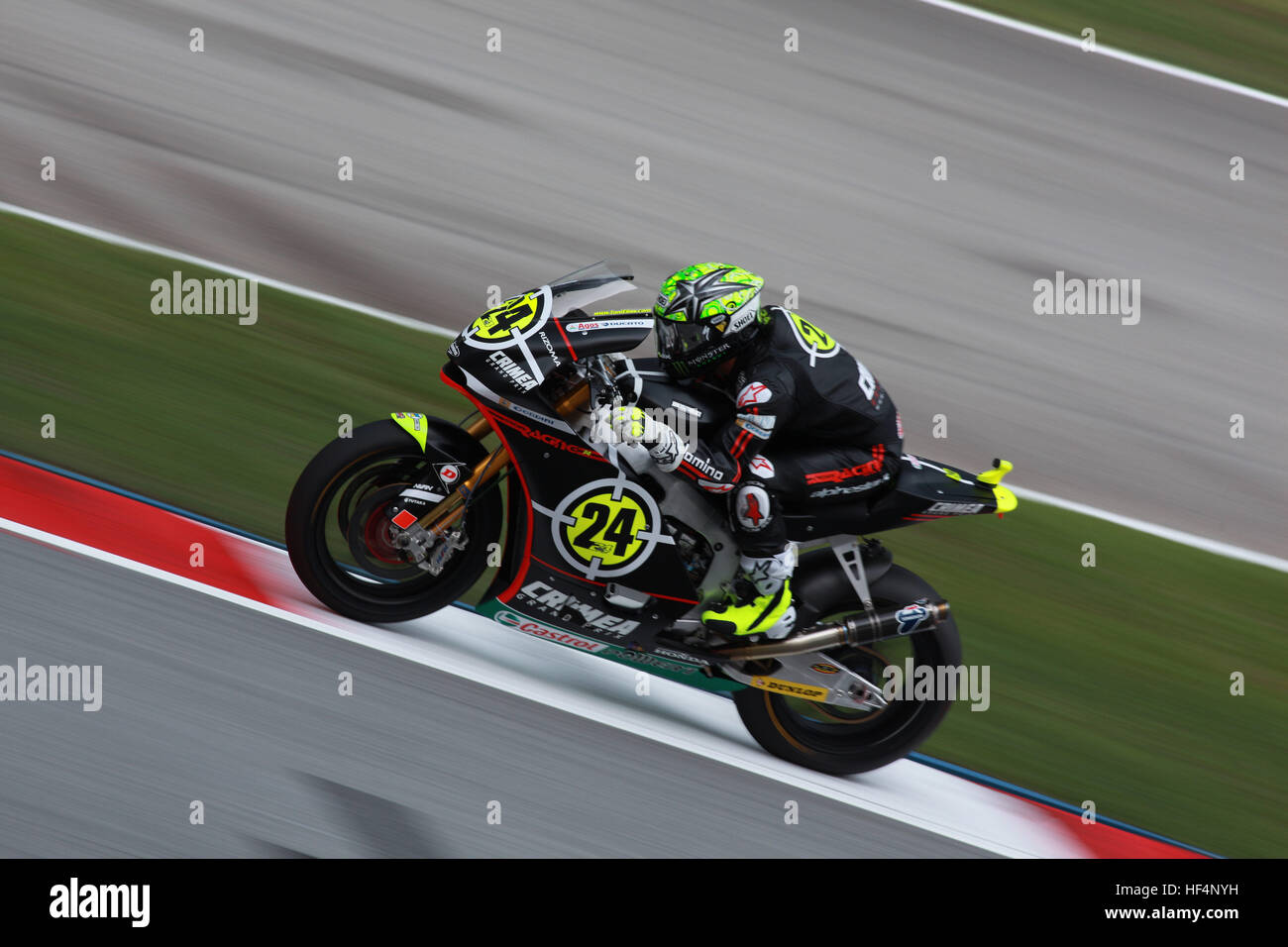 Moto2 rider durante la gara di Sepang circuiti internazionali. Foto Stock