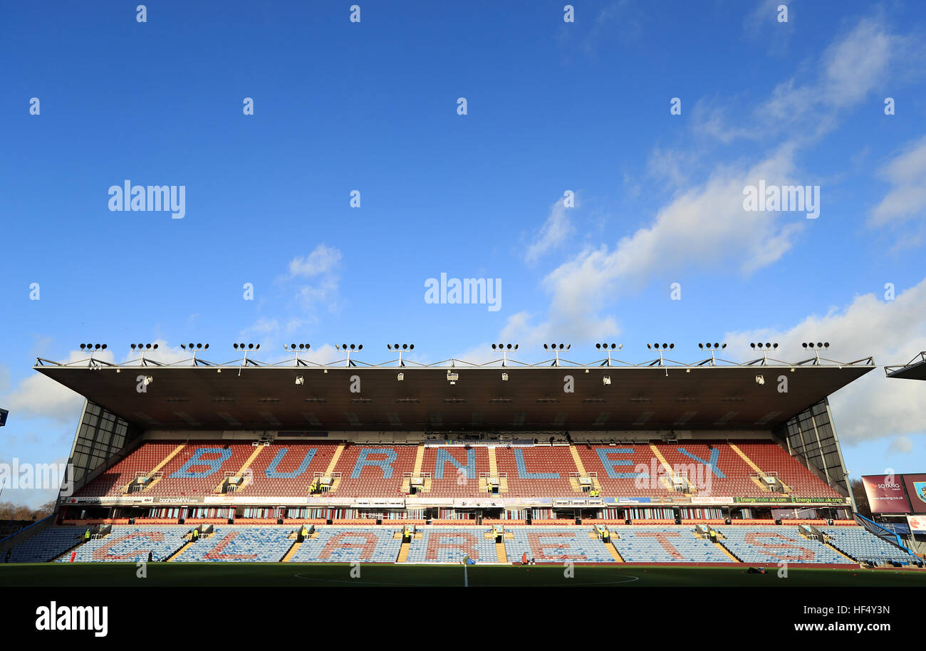 Una vista generale di Turk Moor prima della Premier League a Turf Moor, Burnley. Foto Stock