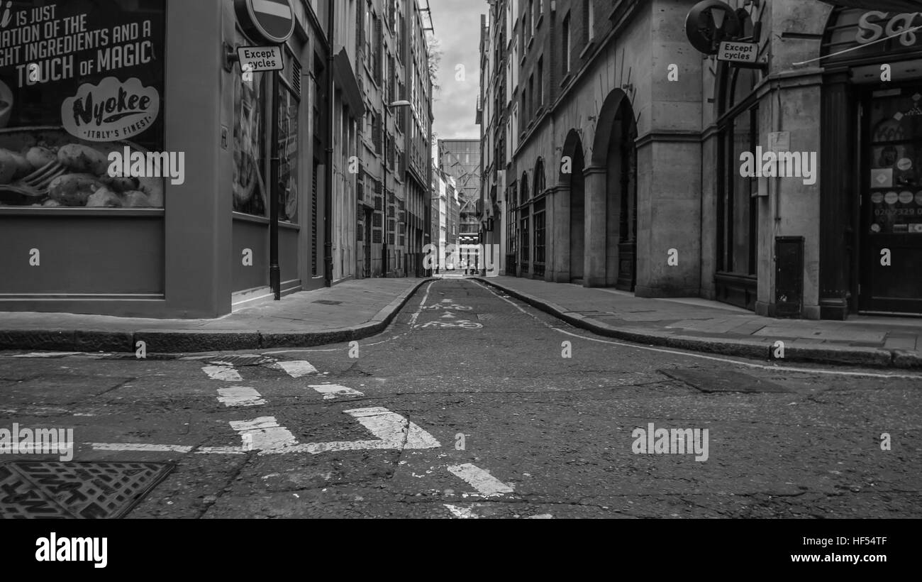 Inquadratura di un street nel centro di Londra Foto Stock