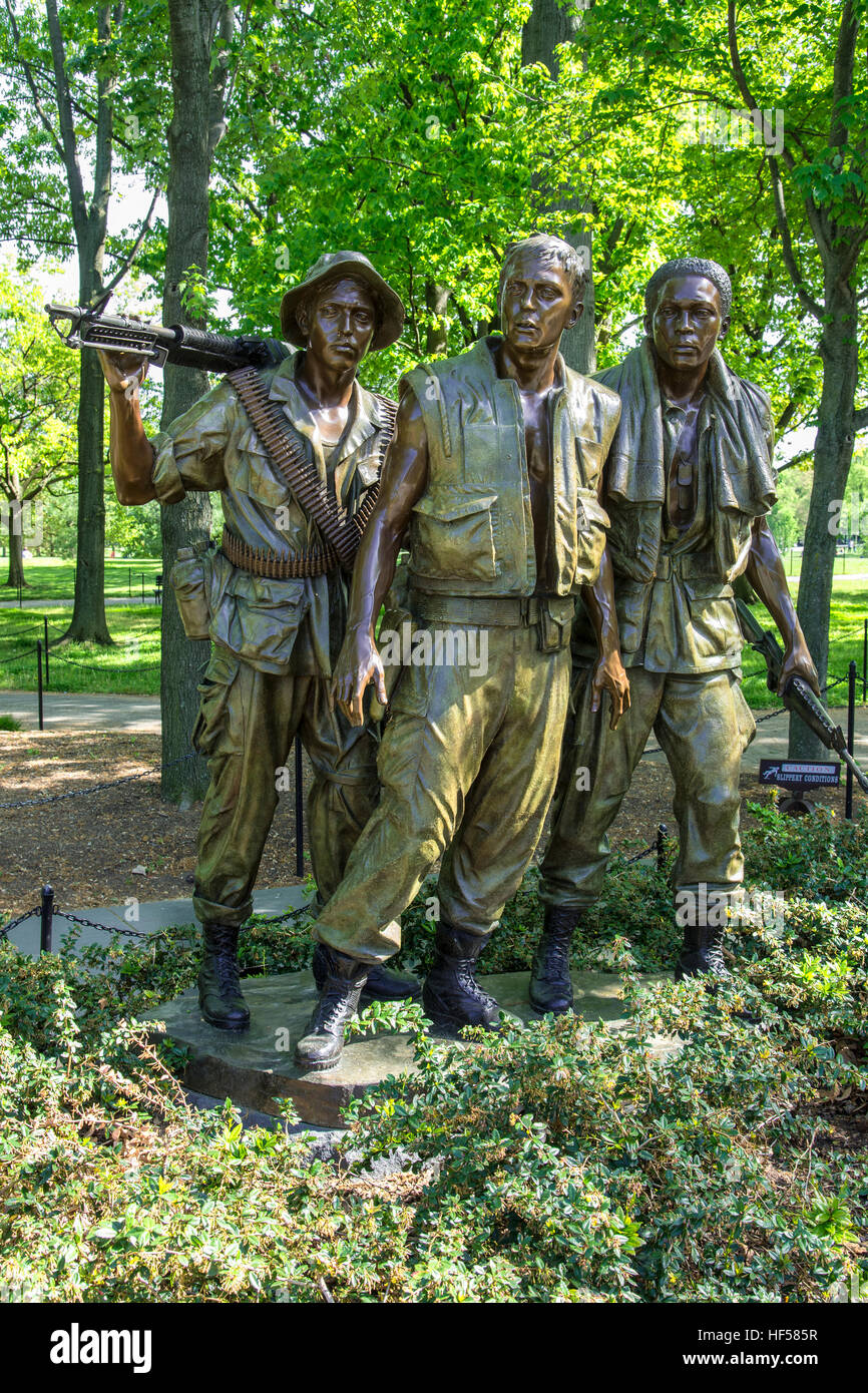 I tre soldati statua a Washington D.C. Foto Stock