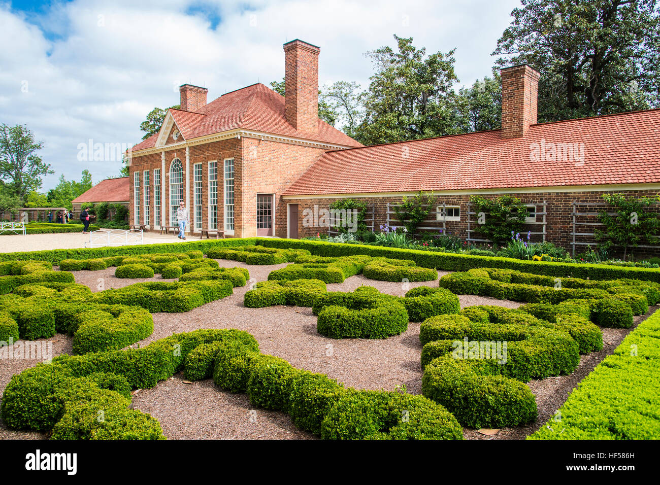 Giardini e serra a Mount Vernon casa di George Washington Foto Stock