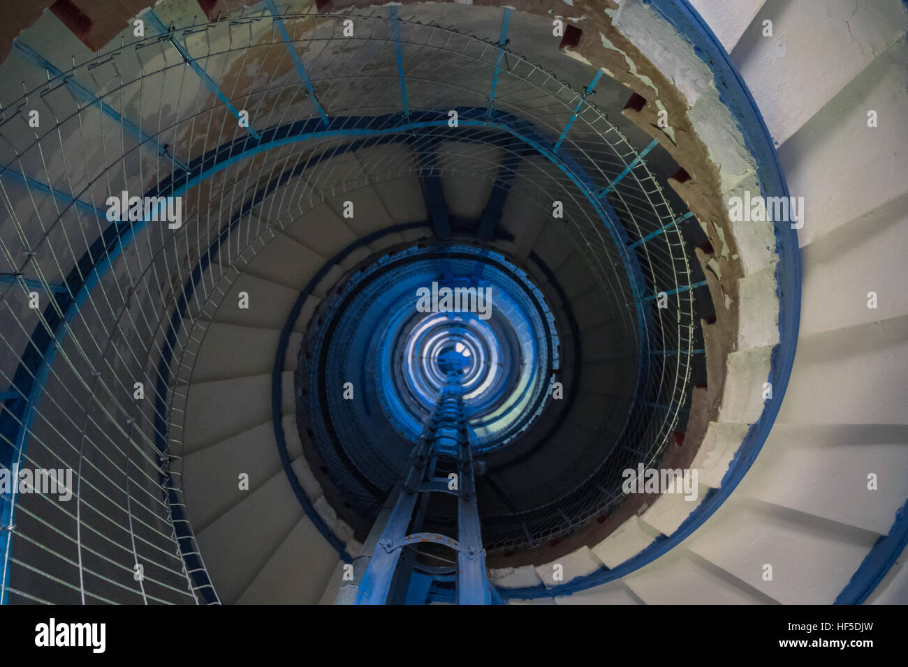 Scala a spirale di un faro Foto Stock