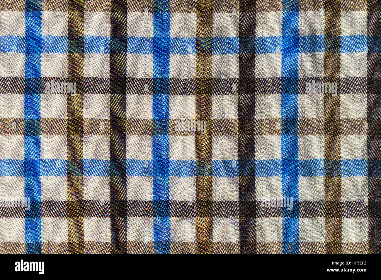 Plaid a scacchi materiale tessile texture pattern, macro Foto Stock