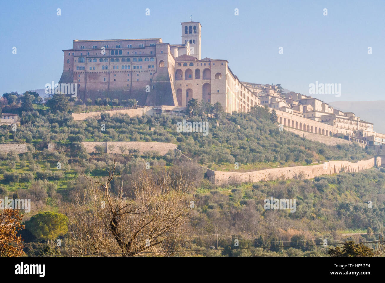 Basilica di San Francesco, Assisi, Perugia provincia, regione Umbria, Italia. Foto Stock
