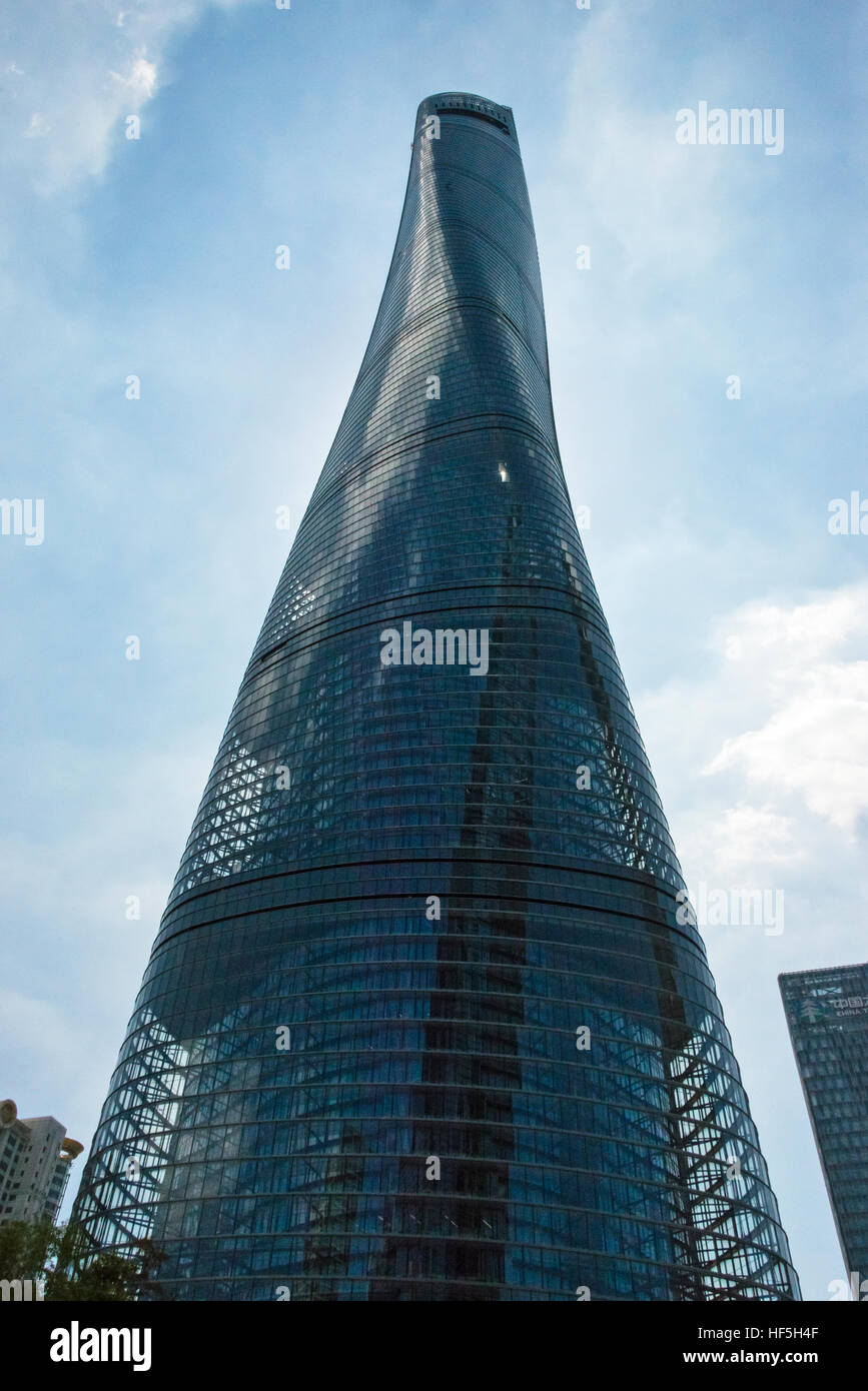 Shanghai Tower, l'edificio più alto, Pudong, Shanghai, Cina Foto Stock