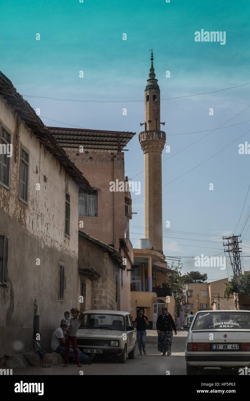 Turchia - Reyhanli - Smugglers' Town - 21/09/2015 - Turchia / Hatay / Reyhanli - Street atmosfera in Reyhanli. Questa piccola città situata sulla frontiera siriana, è noto al rifugio molte mafie che il commercio di tutto ciò che proviene dalla Siria. - Chris Huby / Le Pictorium Foto Stock