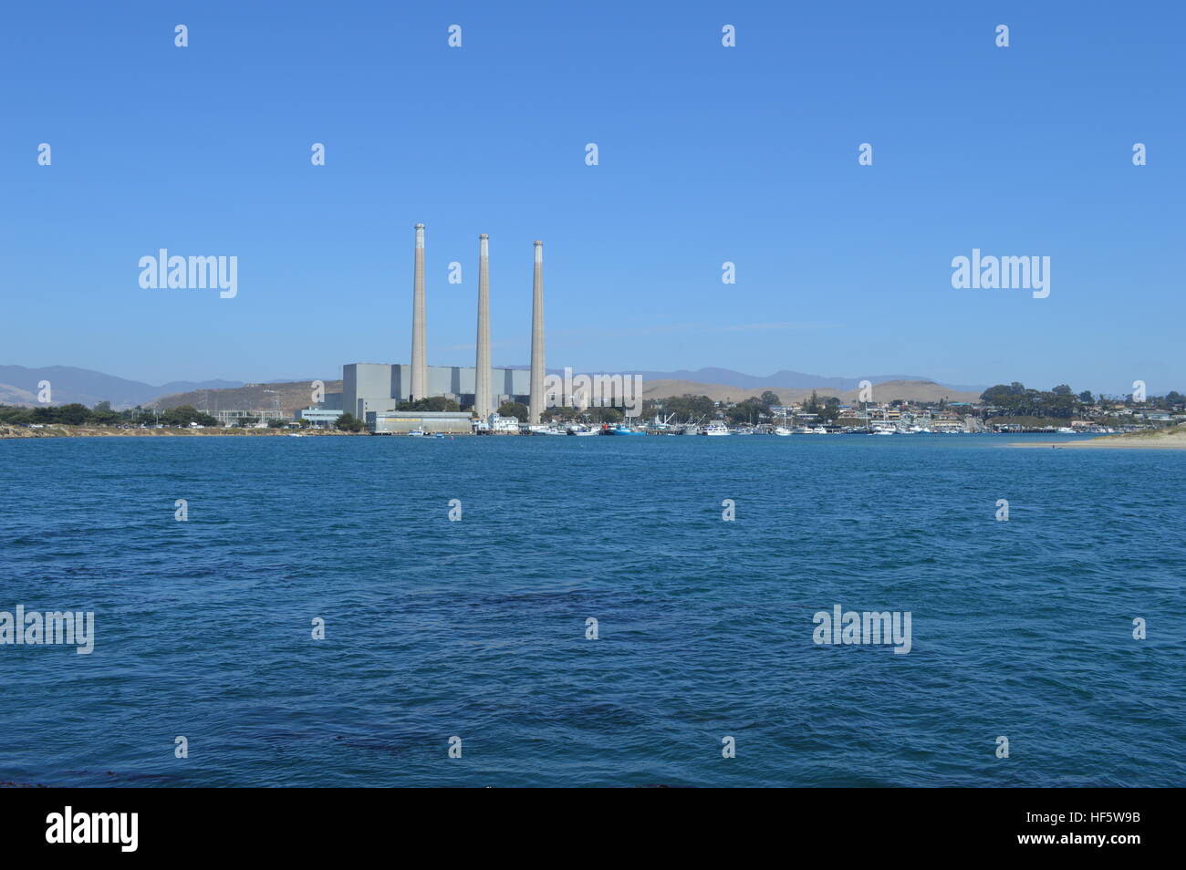 Morro Bay Beach California impianto di dissalazione Foto Stock